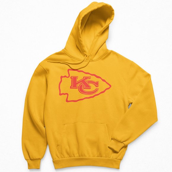 Other - NEW Kansas City Chiefs Big Logo Fleece Pullover Hoodie GOLDEN YELLOW